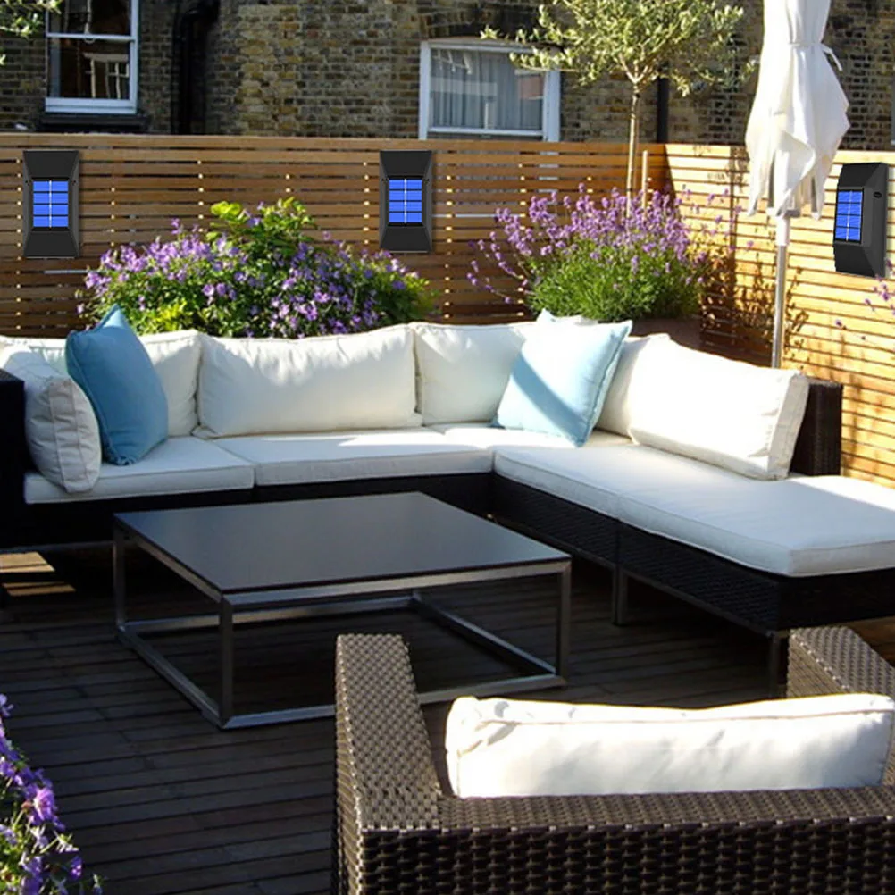 

2Pcs Solar Garden Wall Light 6LED Outdoor Decorative Solar Lamp Patio Fence Yard Stair Landscape Light Outdoor Landscape Lamp