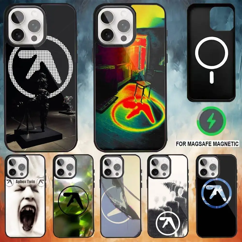 

Aphex T-Twins Logo Art Phone Case For iPhone17,16,15,14,13,12,11 Plus,Pro Max Magnetic For Magsafe Wireless Charging