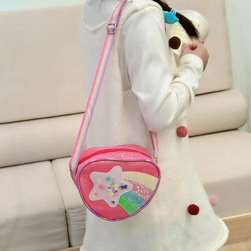 

Children Messenger Bags Star Bag Crossbody Bag Foe Women Rainbow Love Bag Cartoon Mother Kids Bags for Girl Purse and Handbags