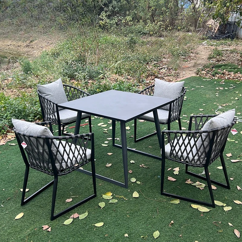 

Outdoor tables and chairs Leisure courtyard Balcony Outdoor terrace Garden Sunscreen Waterproof rattan chair Nordic furniture