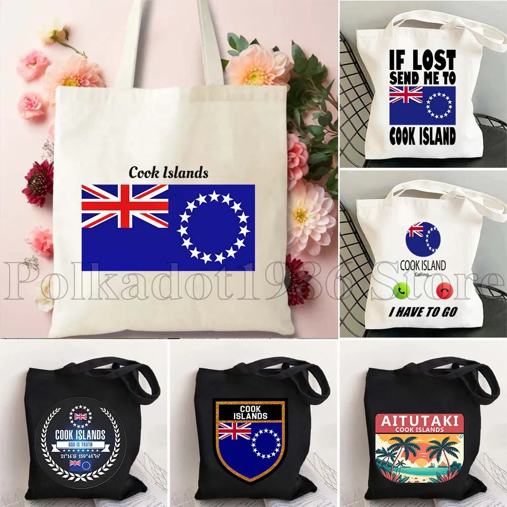 

Флаг Кука Острова Атуаки, милые подарки, большая вместительная прочная холщовая сумка-тоут, многоразовая сумка для продуктов, женская сумка для вечеринок, покупок