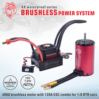SURPASS HOBBY KK Waterproof Combo 4068 Brushless Motor w/ 120A Brushless ESC for 1/8 RC Drift Racing Car RC Model Accessories