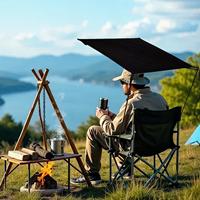 Camping Chair Canopy Beach Chair Canopy Shade Heavy Duty Portable Sunshade Shelter Umbrella For Lounge Adults Travel Fishing