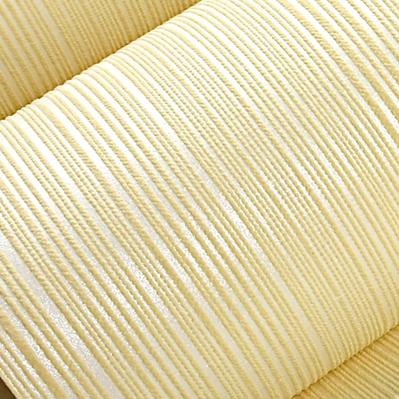 Solid Color Striped Wallpaper 3D Non-woven Flocking Wallpaper Roll Bedroom Living Room Classic Wall Paper Home Decor Modern