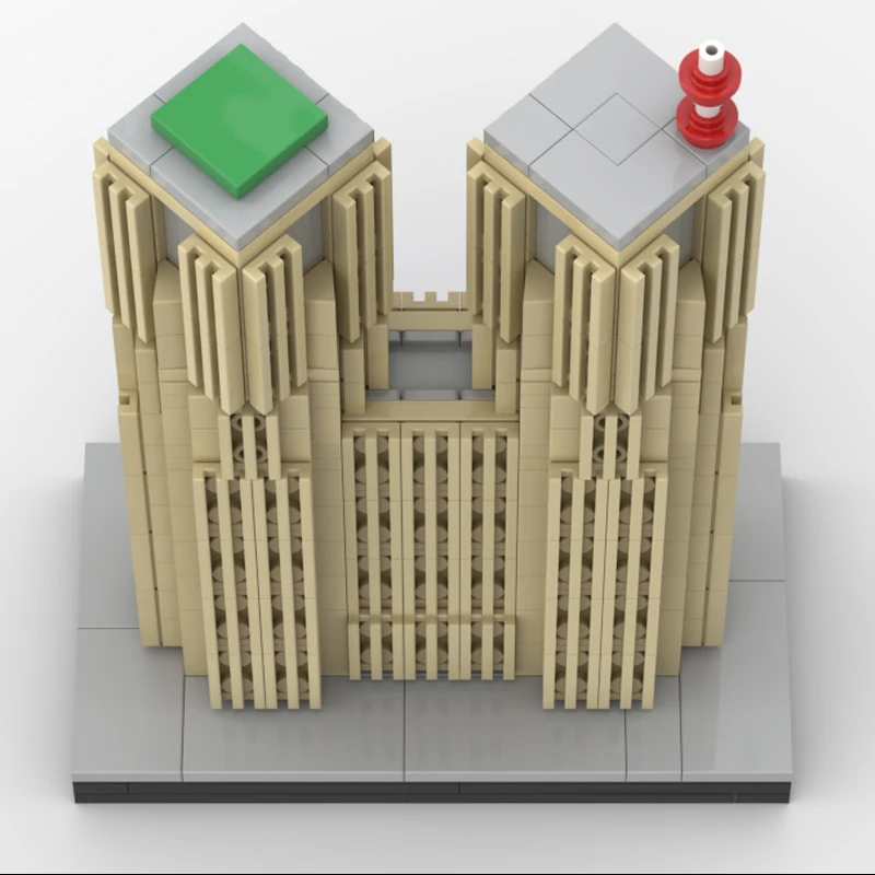 MOC-217079 bloques de construcción del gobierno metropolitanio de Tokio, modelos arquitectónicos, juguetes, regalos de Navidad, adornos para adultos 504 Uds.