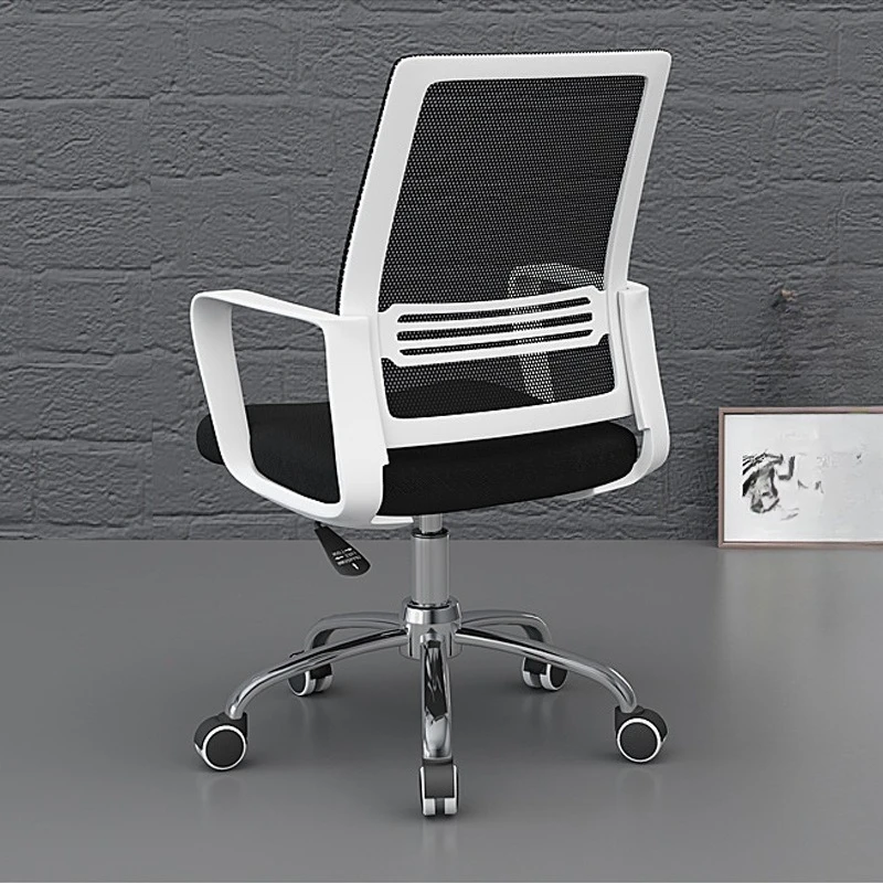 

Office chair single fixed armrest steel foot chair backrest lazy leisure for a long time