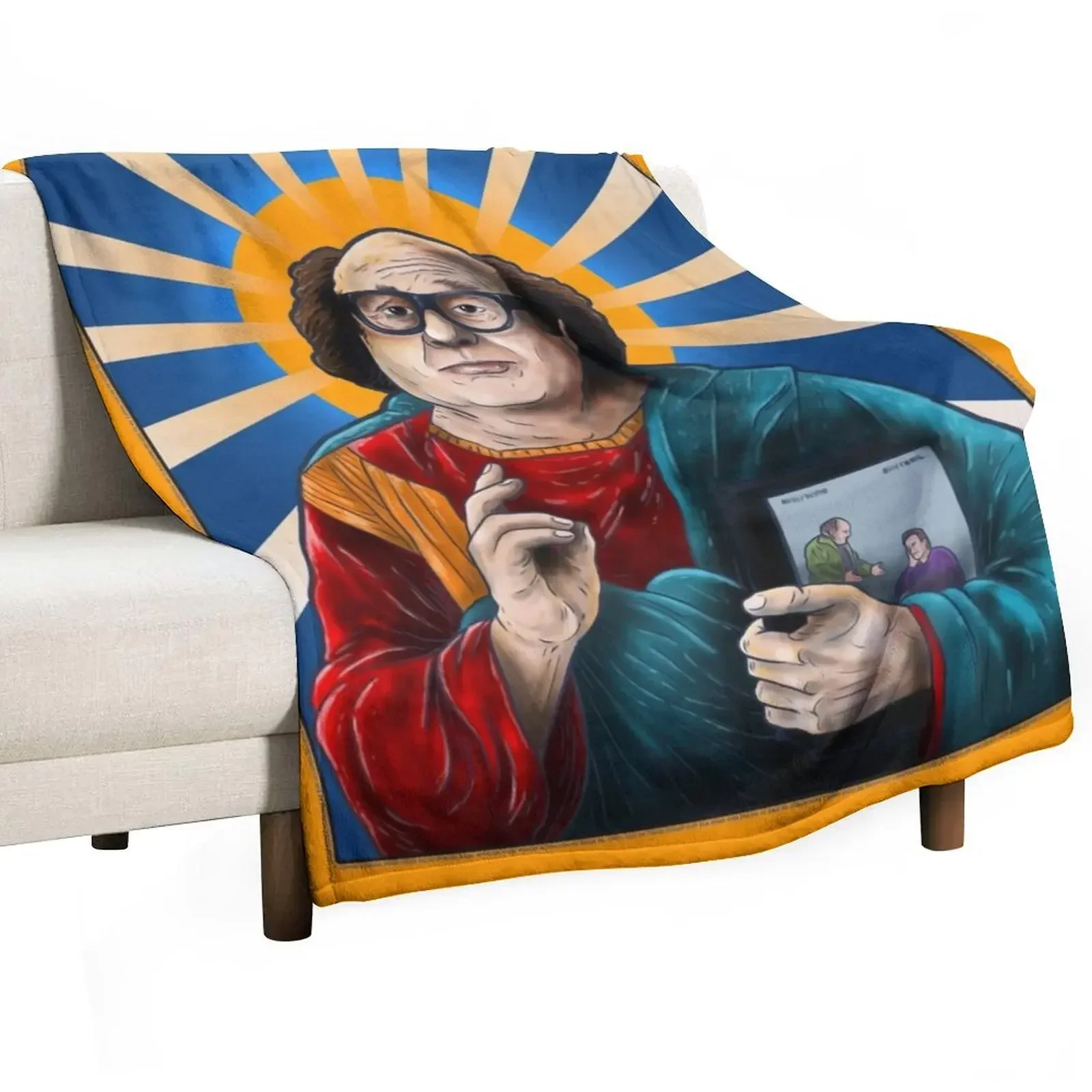 

Saint Danny DeVito Throw Blanket Luxury valentine gift ideas Blankets