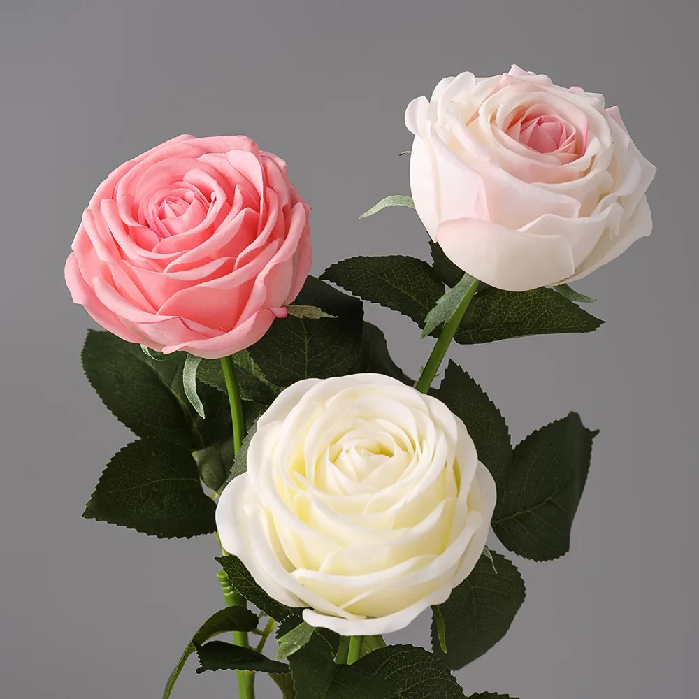 

Simulated Flower Real TouchBigTeaRose Wedding Arrangement Moisturizing Rose Home Interior Decoration Photography Prop RoseFlower