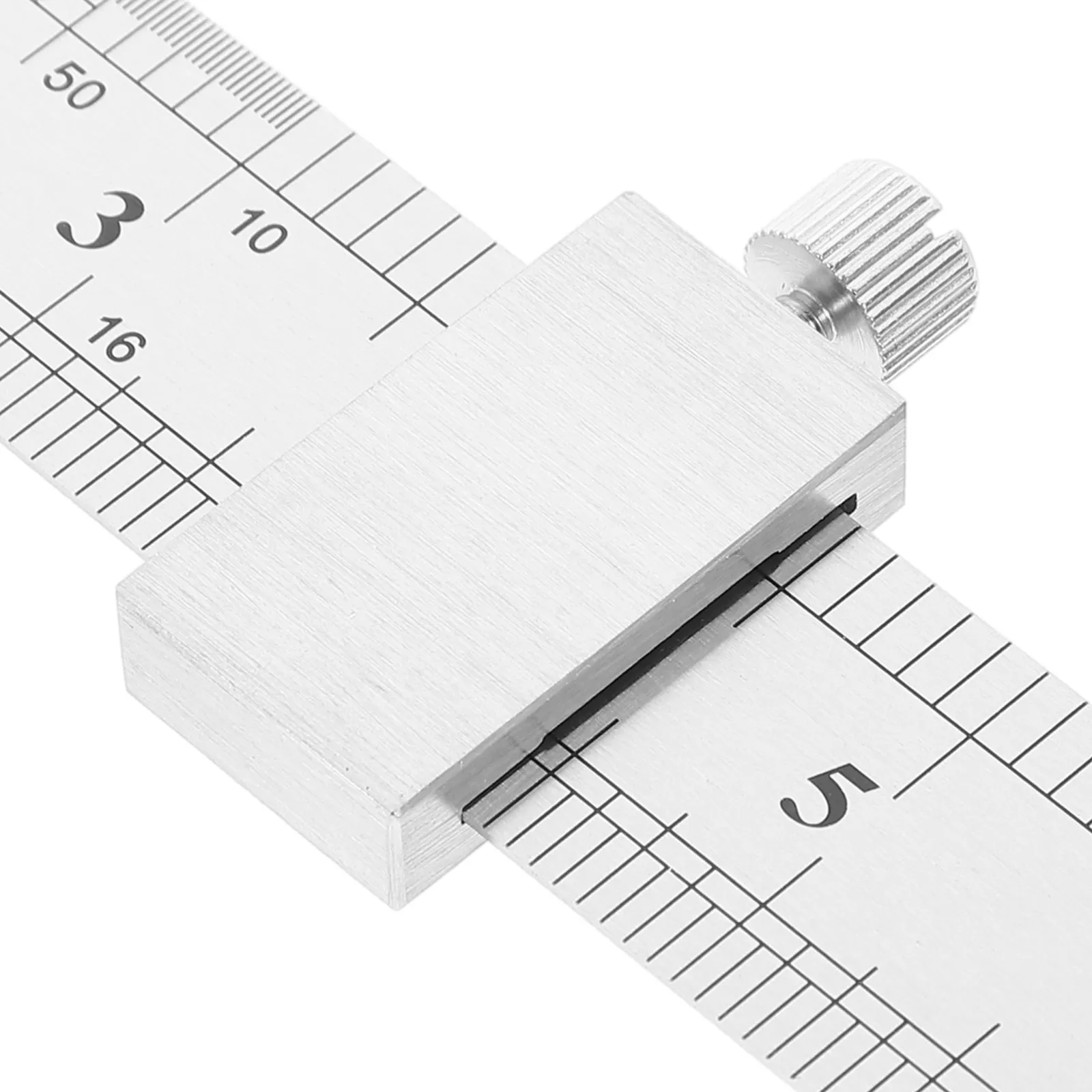 1Set Thickened Stainless Steel Ruler Metal Precision Measuring Tool Positioning Block for Carpenters Architects Engineers Office