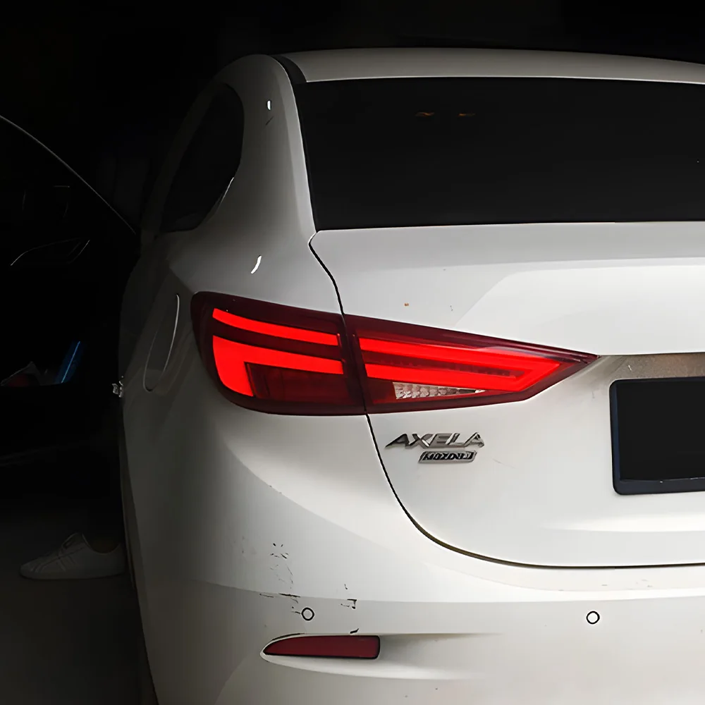

Автомобильные задние фонари в сборе для Mazda 3 Axela 2014-2018, светодиодные автоматические задние фонари, обновленный мигающий указатель поворота, инструмент, автомобильные аксессуары