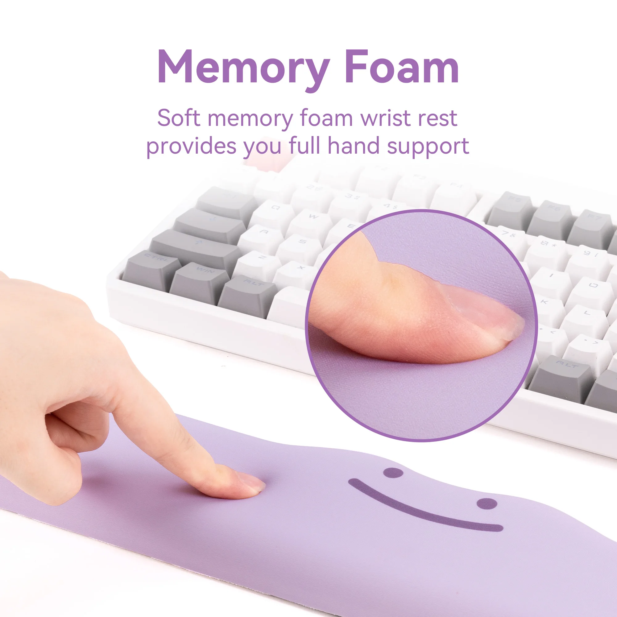 Imagem -06 - Yocore-kawaii Fantasma Gaming Mouse Pad com Descanso de Pulso Esteira de Mesa de Escritório Anti-slip à Prova d Água Tamanho Grande Mesa