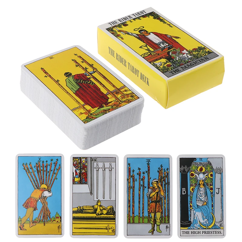 78PCS/BOX Children Full English Radiant Rider Wait Tarot Cards Toy High Quality Smith Deck Board Game