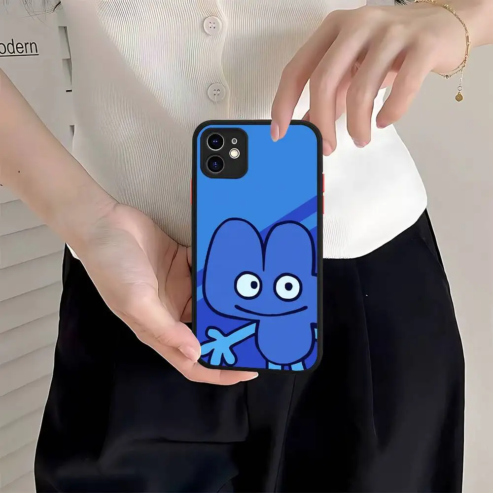 Casing HP B-Bfdi Battle For Dream Island Untuk iPhone 11 12 13 14 15 16 Pro Plus X XS MAX Matte Bumper Anti Benturan
