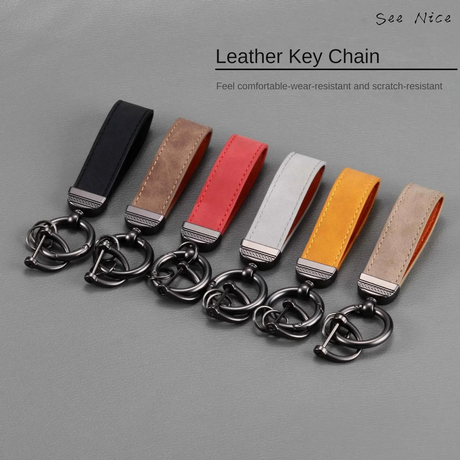 

Leather Keychain Key Chain for Car Keys For Audi BMW Mercedes Benz Chevrolet Citroen Lexus Nissan Mazda Volkswagen Key Rings