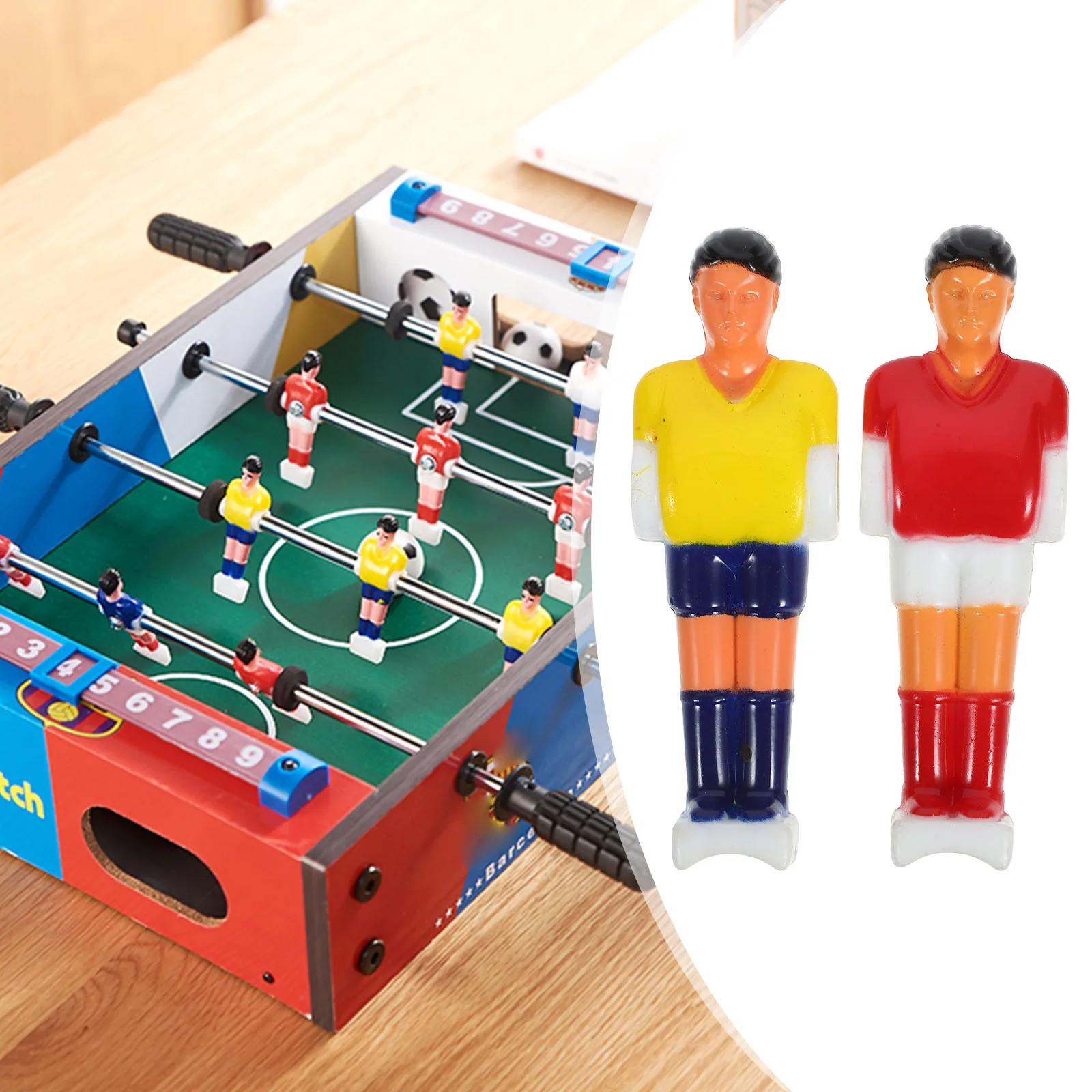 

4 Pcs Table Soccer Players Football Machine Foosball Statue Replacement Parts