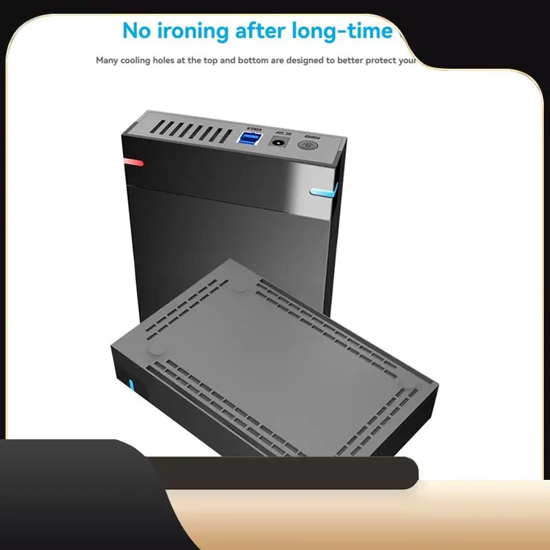 

HDD Case 3.5'' SATA To USB 3.0 Adapter External Hard Drive Disk Enclosure 3.5 Inch SSD Disk 10TB HDD Box For PC Lapop EU Plug,-