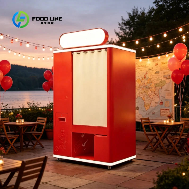 Customized Self Service Photo Booth Vending Machine Built-in Camera & Printer Hardware for Amusement Park Outdoor Mall