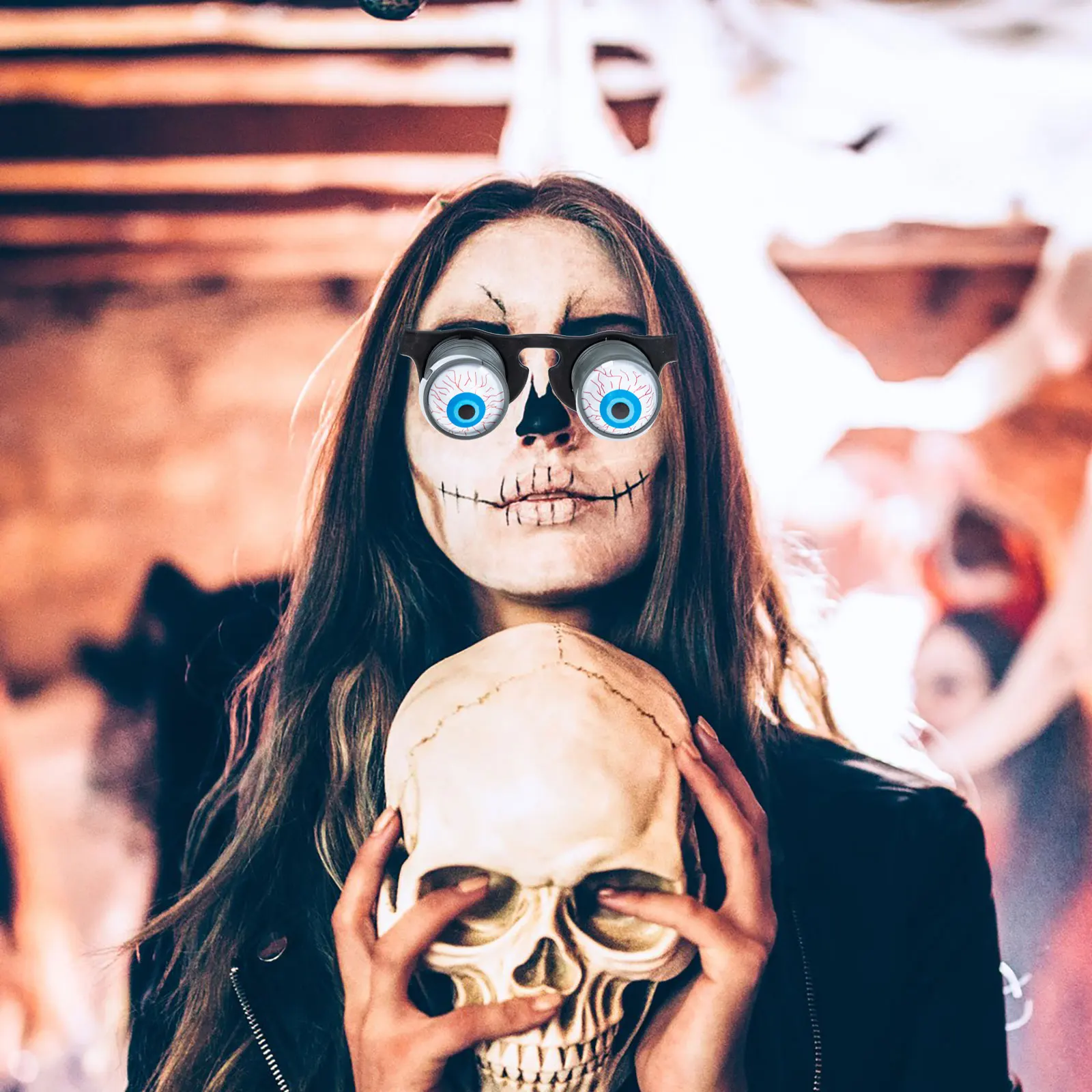 3 個の面白いメガネパーティーハロウィンアイ眼球眼鏡いたずら仮装用