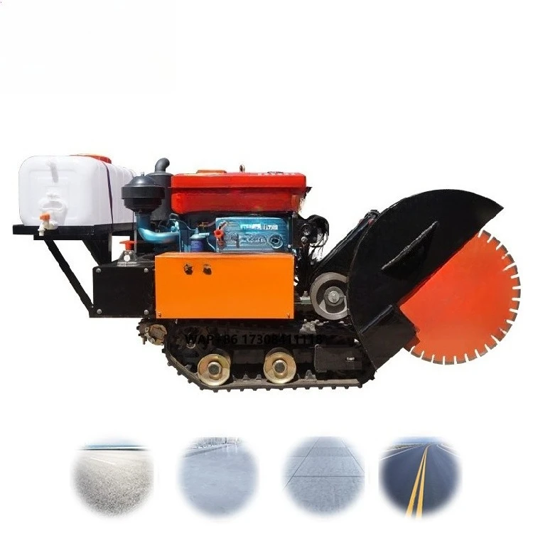 منشار جدار الخرسانة عالي الجودة آلة قطع الطرق الخرسانية آلة قطع الأرض من النوع الزاحف آلات فعالة
