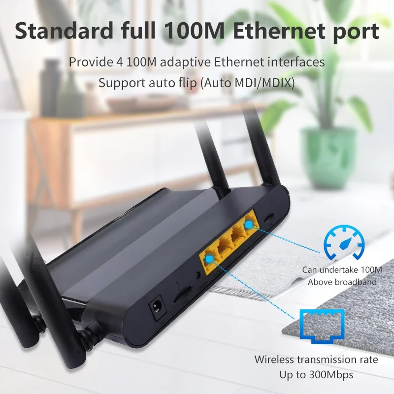 Wifilyer 4G standard SIM card wireless WiFi router wide area network high gain WI-FI antenna high-speed 64MB DDR2+8MB Nor Flash