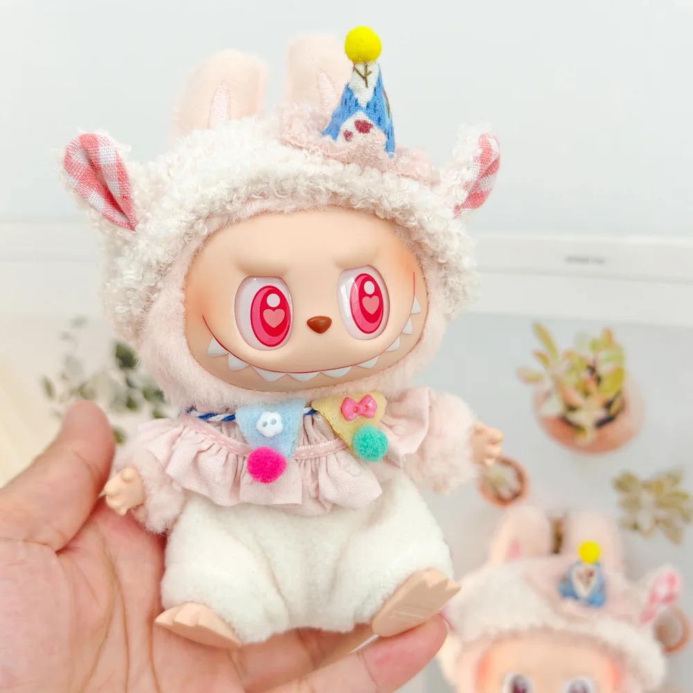 

For Labubu Clothes Doll 17CM V1 V3 Doll Clothing Accessories Anime Cute Birthday Party Lamb Clothes Doll Toy Gift Decoration Set