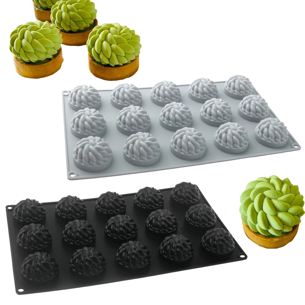 قالب سيليكون لكعكة سانت آن موس قالب حلوى الشوكولاتة على شكل زهرة قالب خبز المعجنات الفرنسية