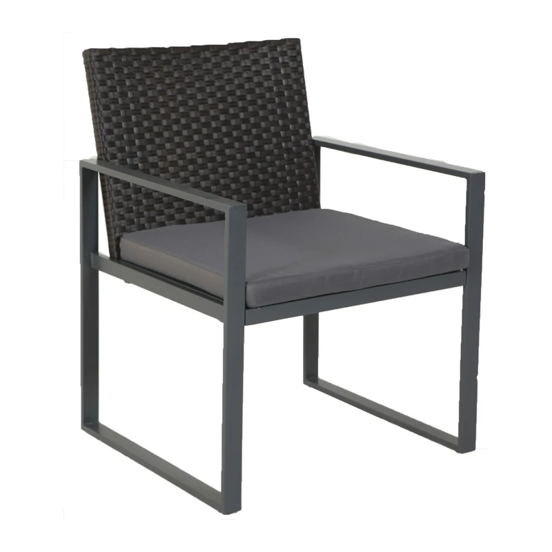 Simple 4 PCS Modern Outdoor Patio Rattan Sofa Set Steel Frame Garden Furniture for Courtyard Park Apartment