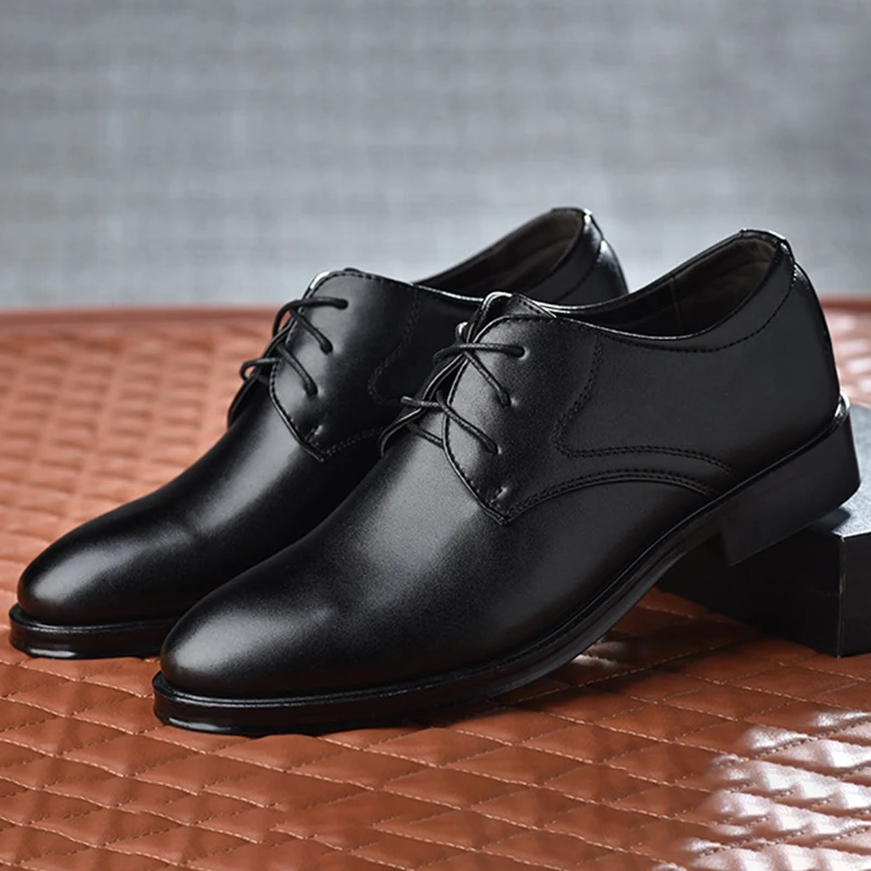

Formal PU Leather Shoes for Men Lace Up Oxfords for Male Wedding Party Office Business Casual Shoe Men designer shoes