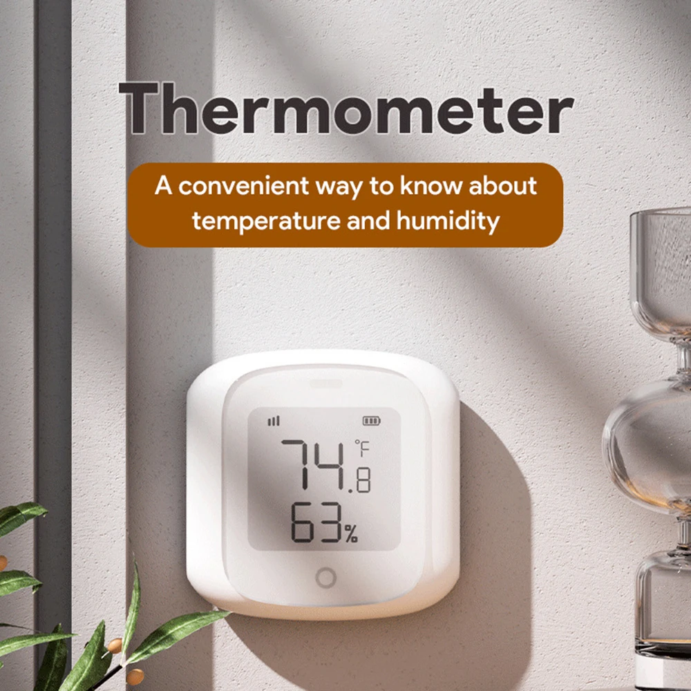 Tuya WiFi/Zigbee Thermometer Hygrometer -10-60℃ Temperature Humidity Sensor Voice/Remote Control Support For Alexa Google Home