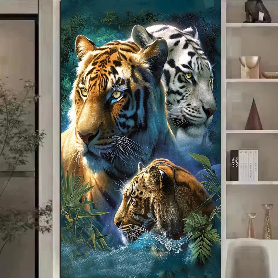 

Tiger Portrait DIY 5D Diamond Painting Big Cat New 2026 Full Square Round Drill Mosaic Diamond Art Embroidery For Home Decor Gif
