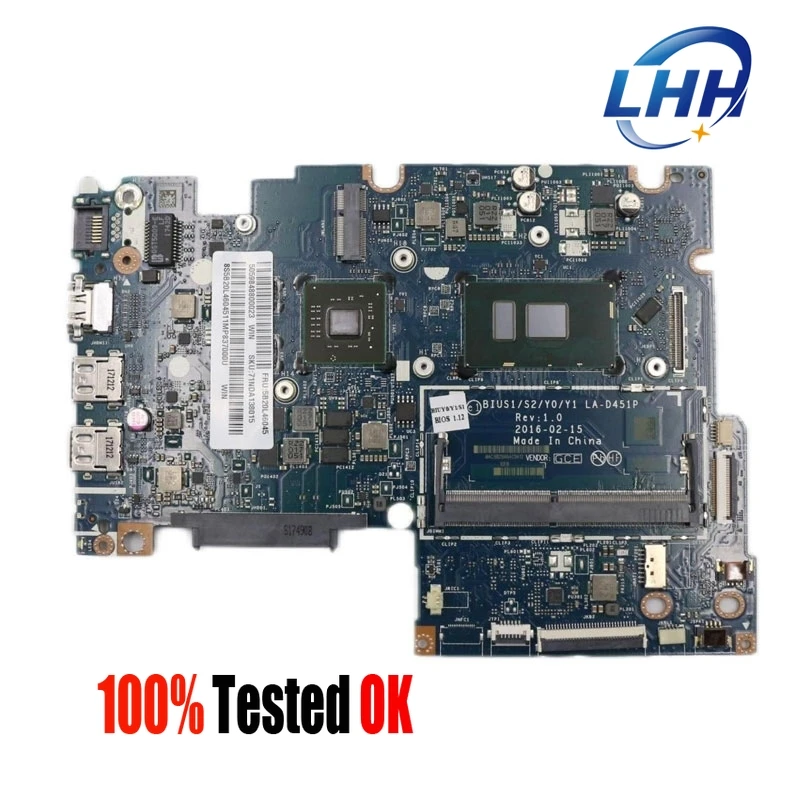 LA-D451P Mainboard for Lenovo Yoga   510S-14ISK 310S-14ISK Flex4-1470 Laptop Motherboard  CPU I3 I5 I7 6th DIS R5 M430 2G