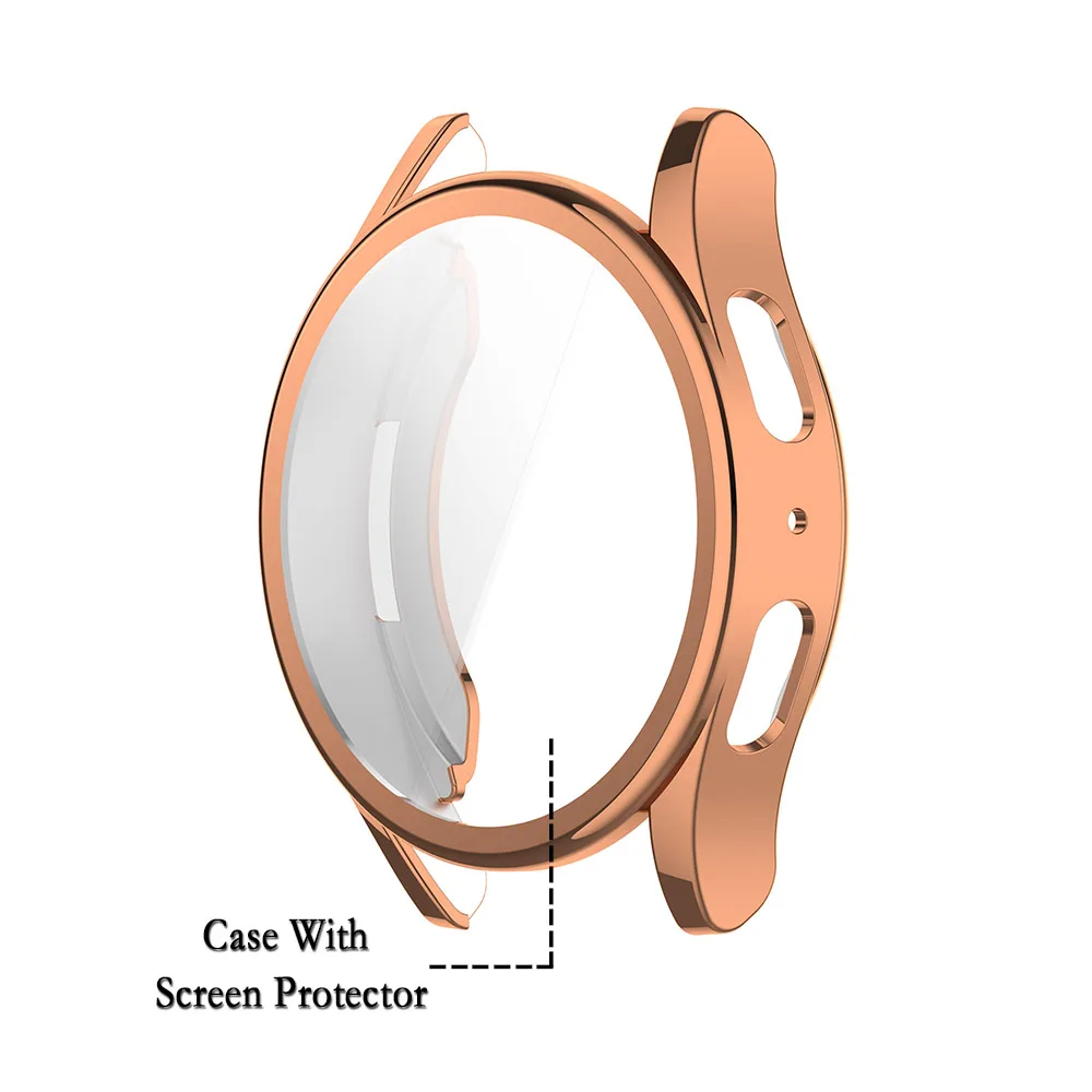 เคส TPU แบบนิ่มสำหรับ Samsung Galaxy Watch 7 40/44มม. ฝาครอบนาฬิกาพร้อมอุปกรณ์ป้องกันหน้าจอกรอบนาฬิกา