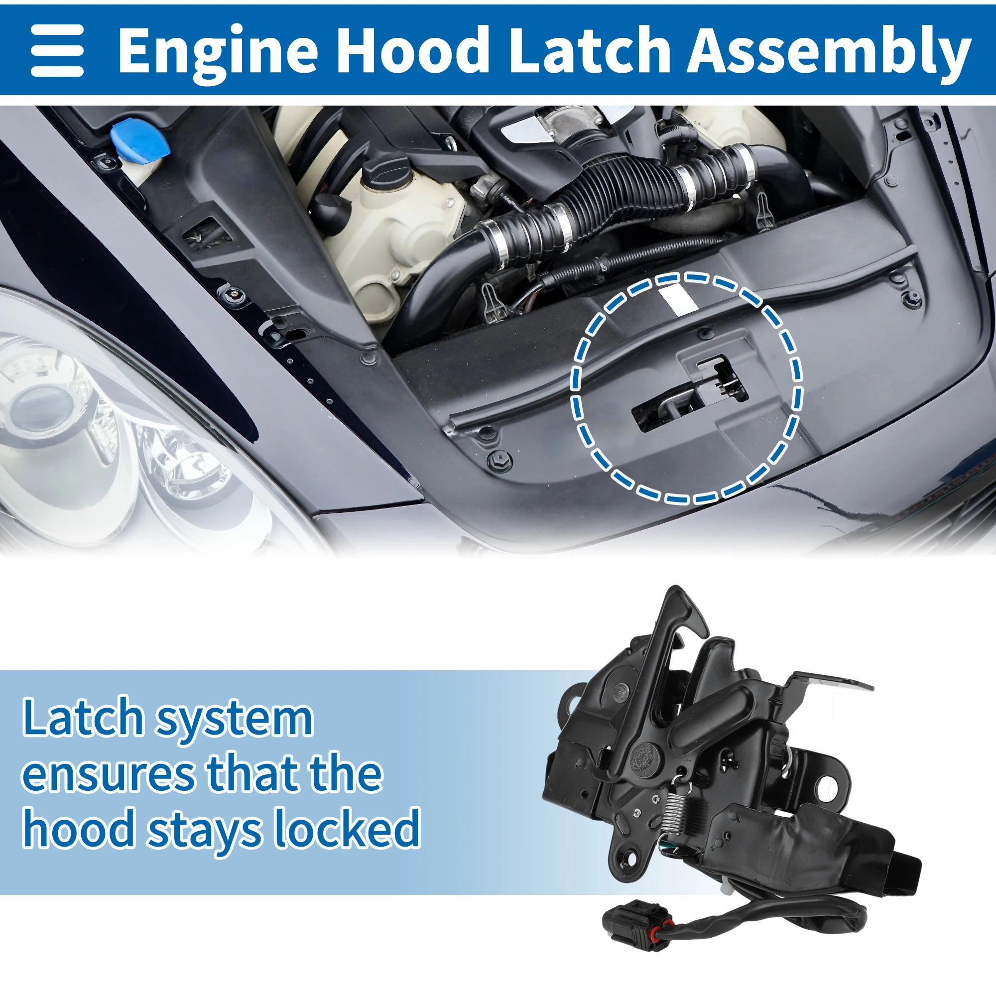 

UXCELL Защелка капота в сборе для Toyota Highlander 2010-2013 No 535100E071 1 шт.