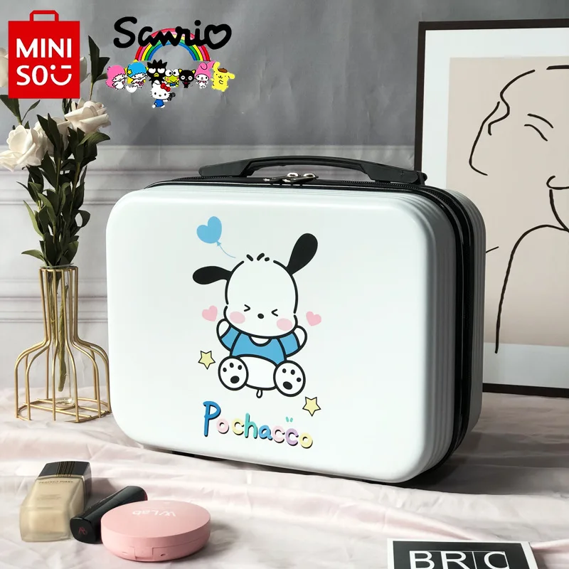 Miniso Sanrio Women's Makeup Box Fashionable High Quality Travel Box Cartoon Large Capacity Multi Functional Home Storage Box