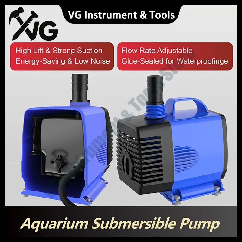 35‑150W Quiet Submersible Aquarium Water Pump 220V Adjustable Flow Fish Tank Circulation Pump Side Suction Home Recirculation