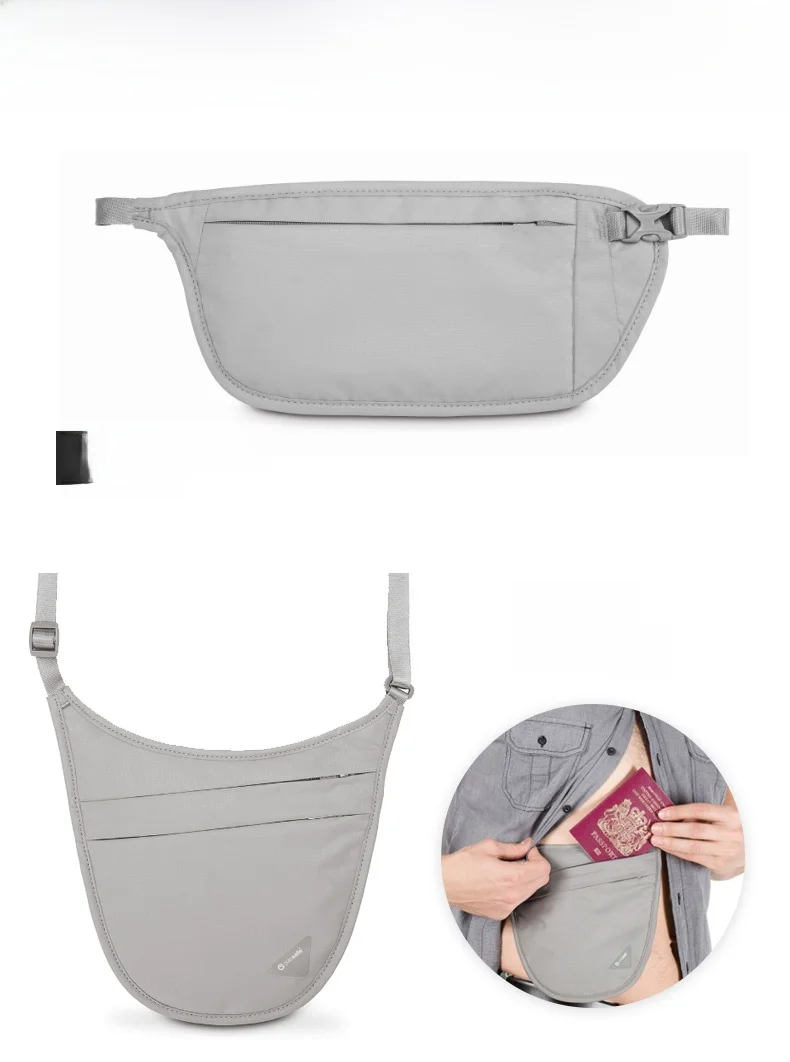 

Invisible Lightweight Pacse Coverse Passport Document Bag for Men And Women Outdoor Sports Bag Anti-Theft Wallet Card Holder