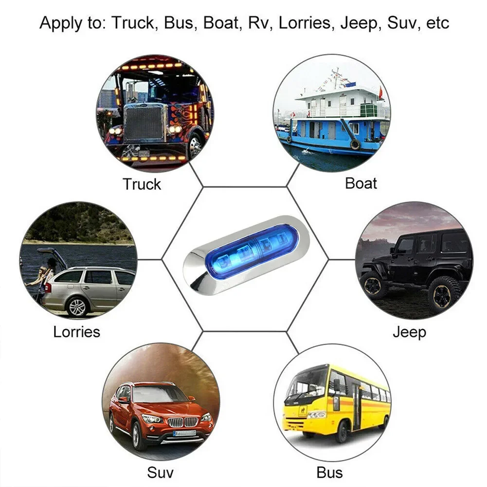 2-4 قطعة 12 فولت-24 فولت قارب الملاحة LED قارب أضواء الملاحة مقاوم للماء ل قارب اليخوت البحرية مصباح إشارة #3