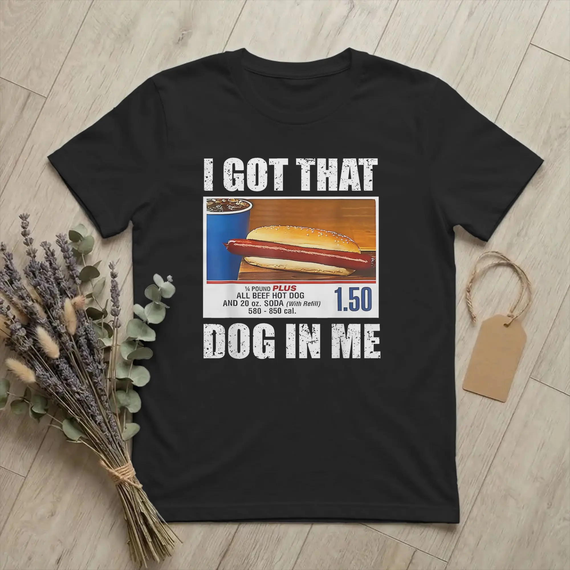 Men's I Got That Dog in Me Viral Meme T Shirt Funny Hotdog merchandise Casual Short Sleeve Round Neck Tees Plus Size T-Shirt