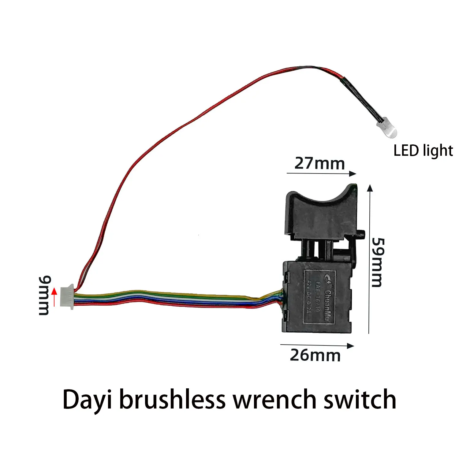 

Electric drill speed switch brushless suitable for Dayi brushless electric wrench accessories electric drill switch adjustable c