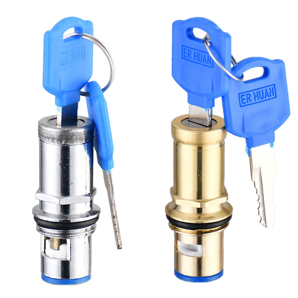 1Pcs Key Lock Valve Anti-theft Taps Erosion Resistant Design Explosion-proof Strength Rotary Switch Mechanism For Home Sink