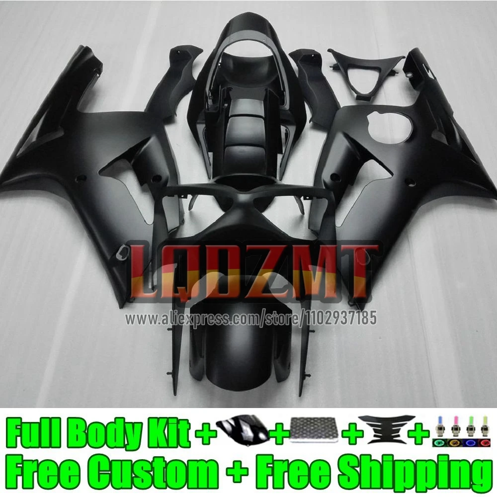 Injection Body For KAWASAKI NINJA ZX-636 ZX-6R 37No.9 ZX 6R 636 6 R 600CC matte black ZX636 ZX6R 2003 2004 ZX600 03 04 Fairing