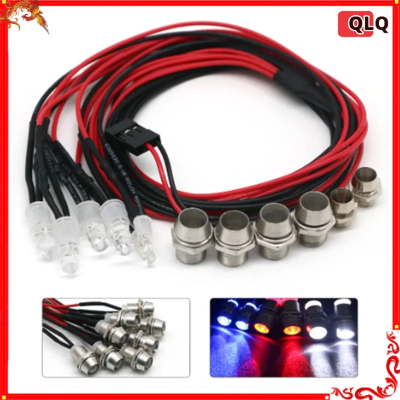 2 / 4 / 6 / 8 Lights 70cm Lenght Rc Led Night Headlamps Headlights 3/5mm Led Light For Model Drift Crawler Car For Rc Car