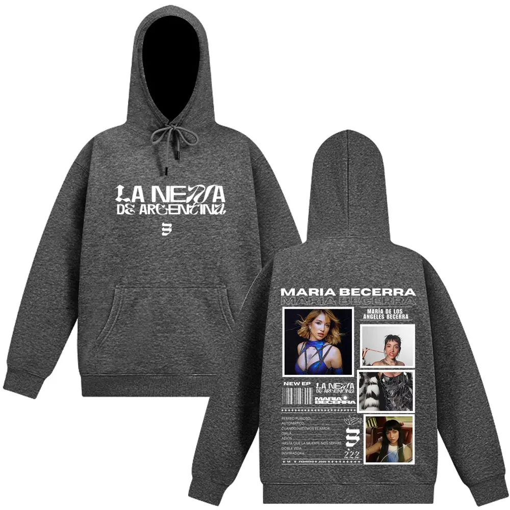 Singer Maria Becerra La Nena Album 2025 Tour Print Hoodie Men Women Fashion Clothing Pullover Winter Loose Fan Gift Sweatshirt #4