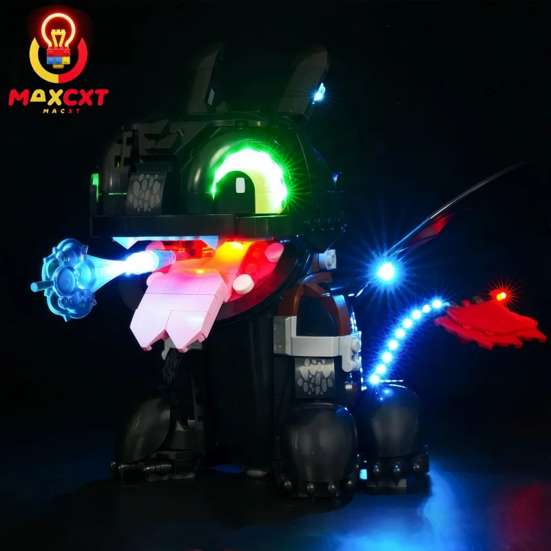 MAXCXT LED Light Set For LEGO 10375 How to Train Your Dragon: Toothless DIY Decorative Lamp Not Include Building Blocks Set