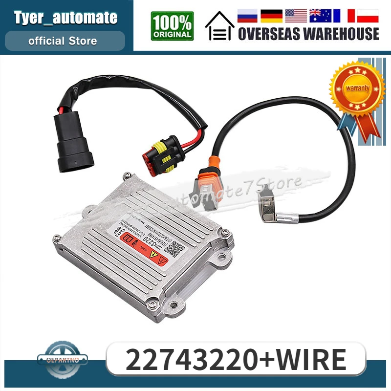 22743220 HID Xenon Headlight Ballast & Wire For Land Rover LR2 Buick LaCrosse Cadillac SRX