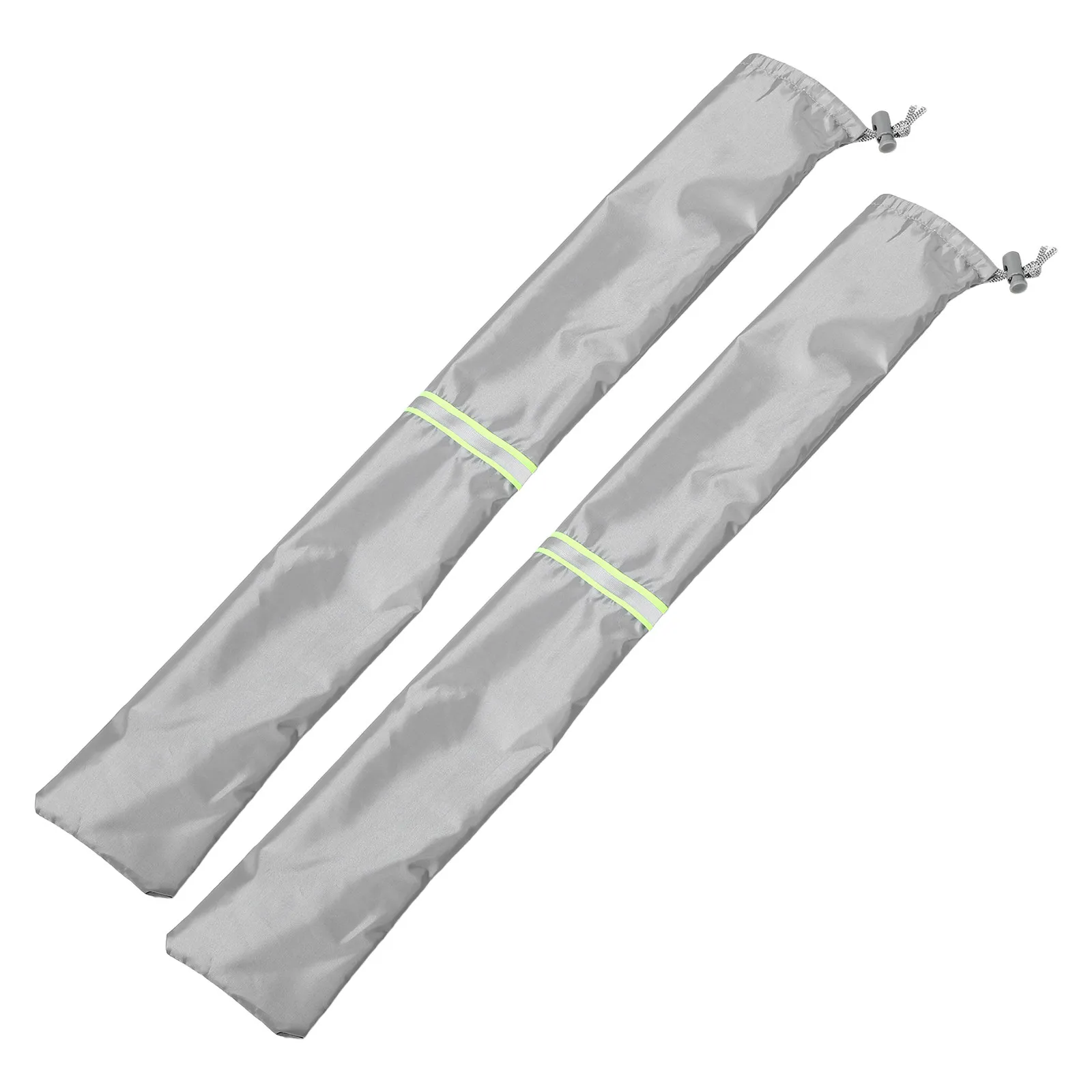 2Pcs Waterproof Car Windshield Wiper Covers Blade Protector Sleeve Rain Snow Bird Droppings Universal Fit Light Grey