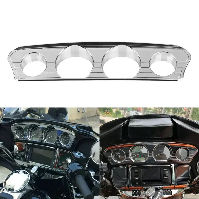 Round-Hole Gauge Cover Trim Frame For Touring Electra Glide Street Glide Ultra 2014-2025 Motorcycle-ABQA