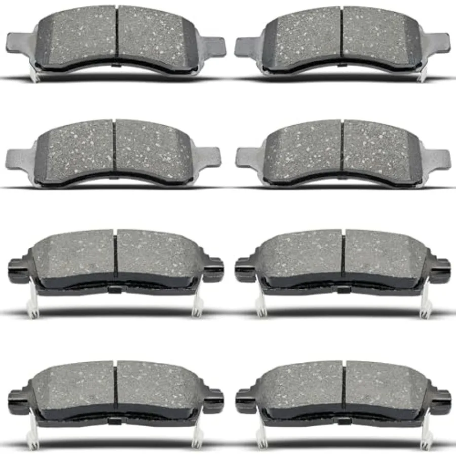 

Комплект передних и задних керамических тормозных колодок для 2008-2017 Enclave 2009-2017 Chevy Traverse 2007-2016 GMC Acadia 2007-2010 Saturn Outlook