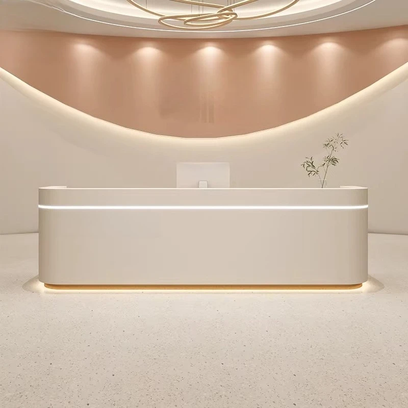 

Unique Executive Reception Desks Modern Beauty Luxury Minimalist Reception Desks Simple Aesthetic Mostrador Trendy Furniture
