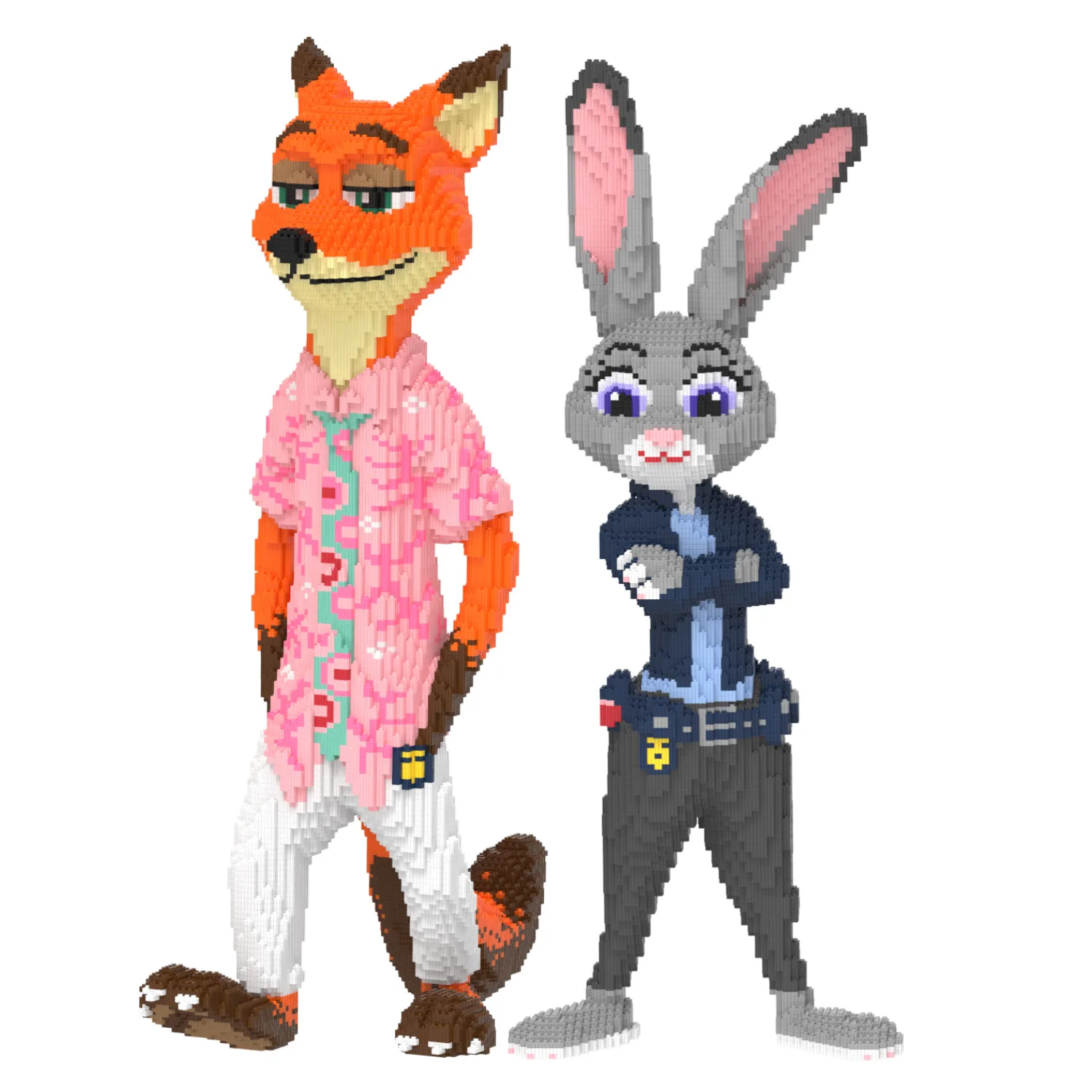 

Zootopia Magic Building Block Kawaii New Dress Nick Judy 93cm 3D DIY Model Assembled Mini Bricks Figure Toy For Home Decor